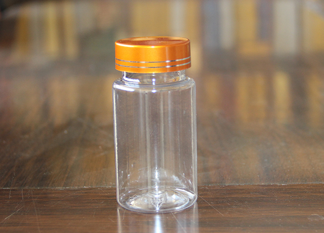 100-2cc透明瓶仿金蓋 高度：90mm  直徑：45mm